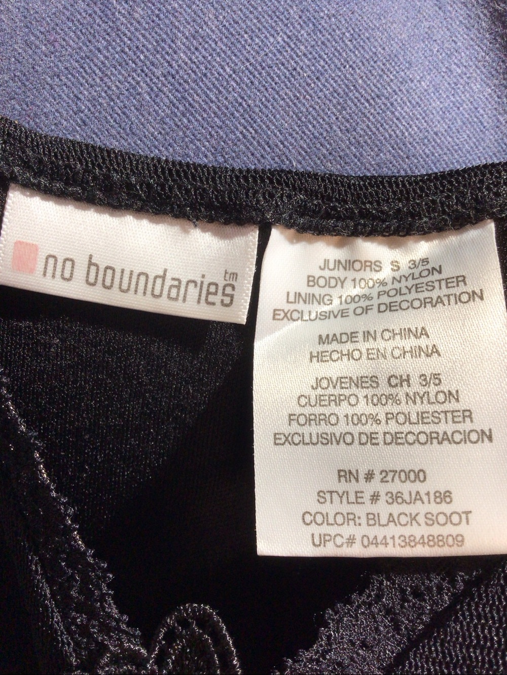 No Boundaries Black Lace-Trim Camisole - Picture 2 of 3